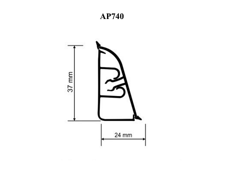 Плинтус AP740/AP850 Мрамор Каррара 1212 / Thermoplast